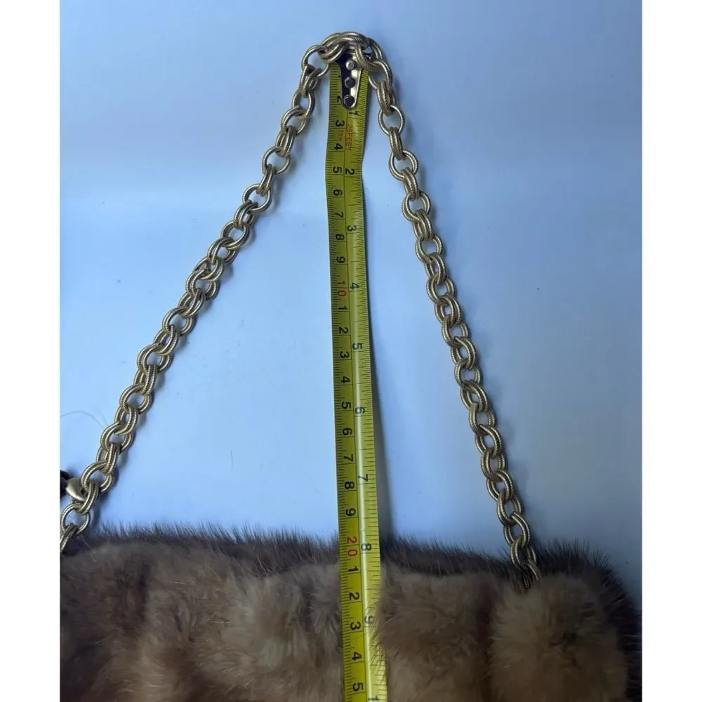 Vintage Ella Gray Collection Natural Mink Fur Shoulder Bag - Picture 8 of 9